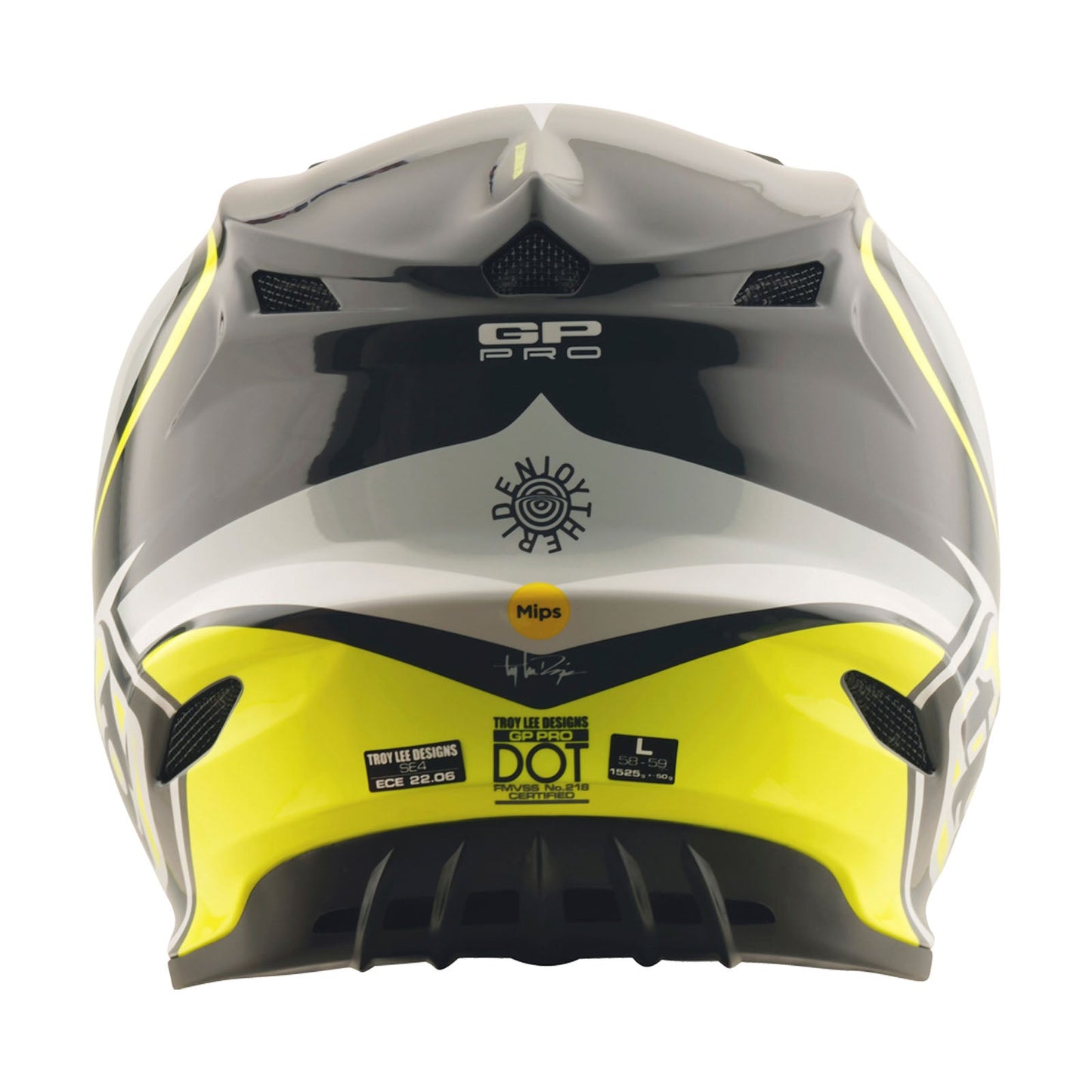 GP Pro Helmet Crossover Gray / Flo Yellow