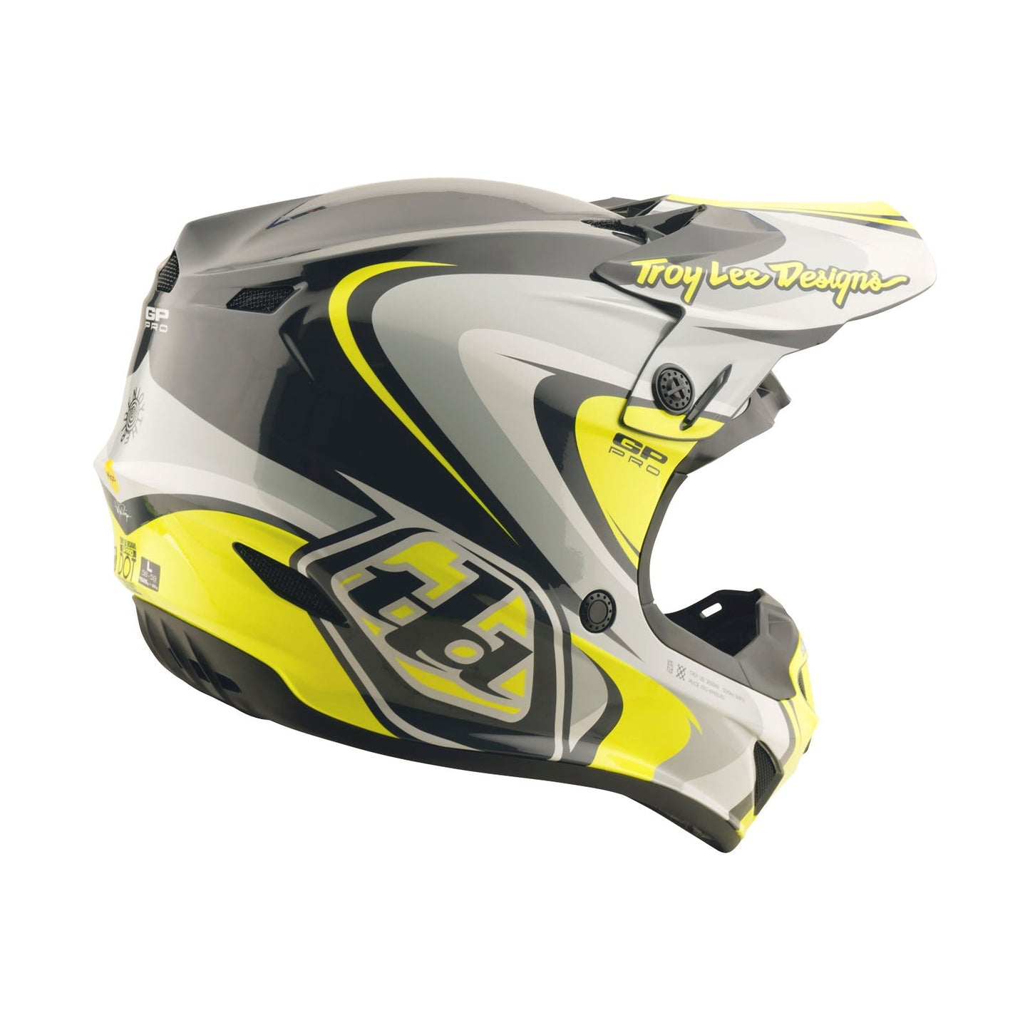 GP Pro Helmet Crossover Gray / Flo Yellow