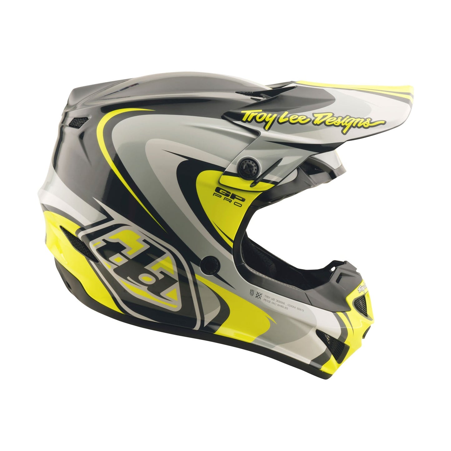 GP Pro Helmet Crossover Gray / Flo Yellow